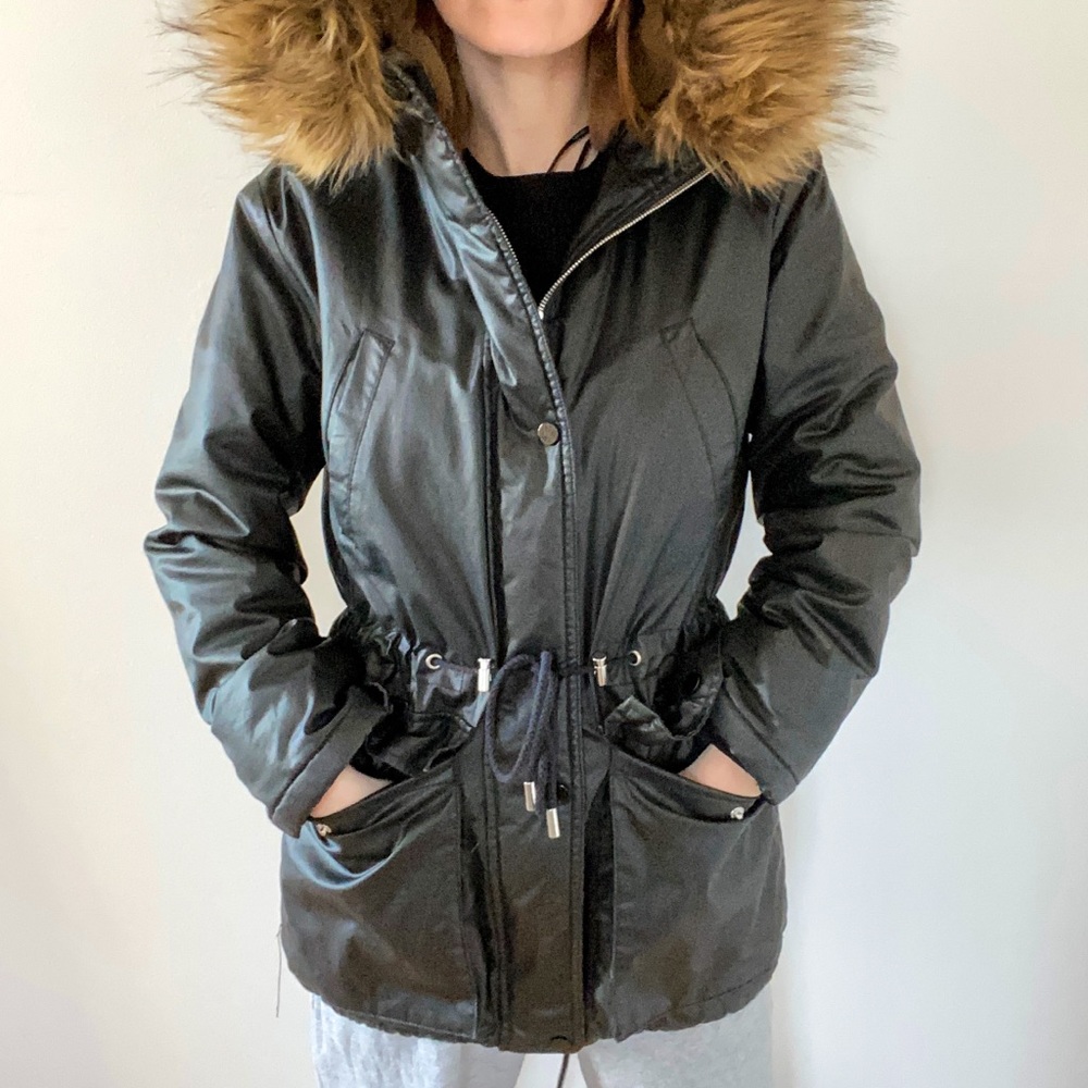 Whistles Willmer Wax Parka Coat Gem